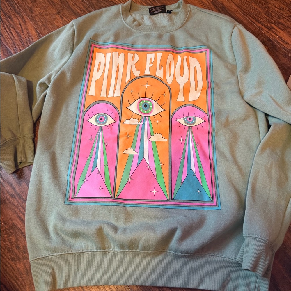 Pink Floyd Men's Crewneck Sweatshirt- Green with Vibrant Graphic